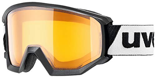 uvex athletic LGL - Skibrille für Damen und Herren - konstrastverstärkend - vergrößertes, beschlagfreies Sichtfeld - black/lasergold lite-clear - one size im Sale