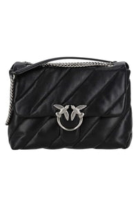 Thumbnail for Pinko Damen Love Big Puff Cl Sheep Nappa Tasche, Z99o_schwarz-Old Silver im Sale
