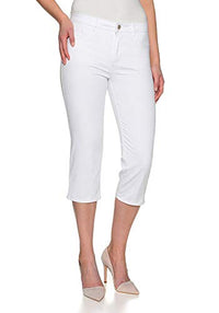 Thumbnail for Stretch Capri Jeans Hose Tahiti Slim fit Damen Bermuda 7/8 Hose in vielen Farben (W36, Weiss) im Sale