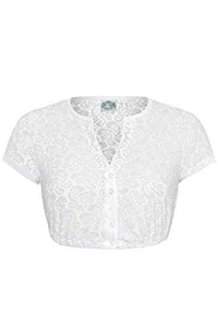 Thumbnail for Hammerschmid Damen Dirndlbluse V-Ausschnitt aus Spitze weiß, WEIß, 34 im Sale