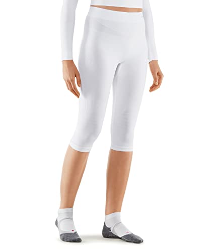 FALKE Damen Baselayer-Hose Maximum Warm 3/4 W Ti Funktionsmaterial schnelltrocknend 1 Stück, Weiß White 2860, im Sale