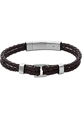 FOSSIL Armband Für Männer Heritage, Innenlänge:180~195mm Silber Edelstahlarmband, JF04203040