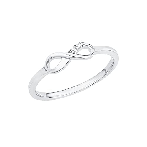s.Oliver Ring 925 Sterling Silber Damen Ringe, mit Zirkonia synth., Silber, Infinity, Kommt in Schmuck Geschenk Box, im Sale