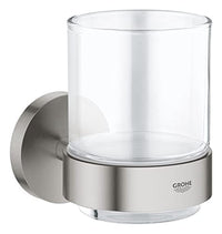 Thumbnail for GROHE Start - Glas mit Halter (Material: Glas/ Metall, verdeckte Befestigung, langlebig), supersteel, 41194DC0 im Sale