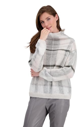MONARI Pullover mit großem Karo-Muster Pullover in Weiß, Größe 36 im Sale