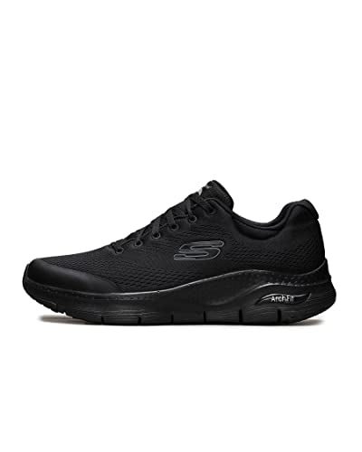 Skechers Men's Arch Fit Sneaker, Black Textile Synthetic Trim, 41 EU on sale