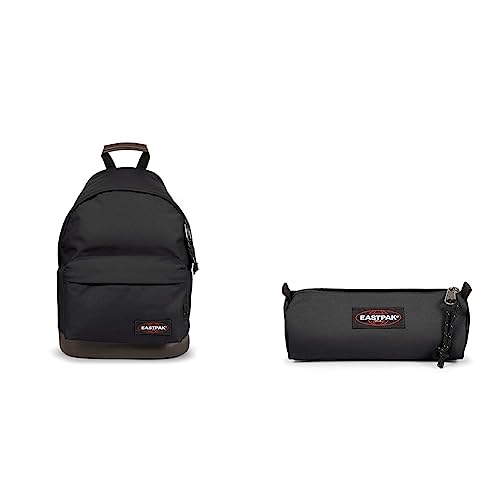 EASTPAK Wyoming Rucksack, cm, 24 L, Schwarz (Black) & Oval  Single Federmäppchen, 22 cm, Schwarz (Black) im Sale