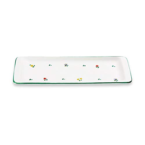 GMUNDNER KERAMIK Stollen plate Size: l= 42 cm xw= 16 cm xh= 2.5 cm Scattered flower tableware, handmade in Austria on sale