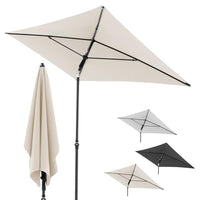 Thumbnail for Doppler Parasol Rethink 200cm in Natural - Round parasol for balcony & terrace - Sustainable parasol made from 100% recycled polyester fabric - Balcony parasol - With cover - climate friendly on sale
