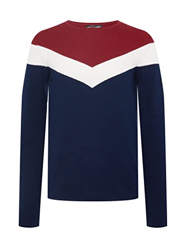 KEY LARGO Herren RÜDIGER Round Pullover, Silver-Black (2155), im Sale