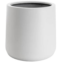 Thumbnail for VIVANNO Frost-proof Weatherproof Fiberglass Conical Flowerpot for Indoor and Outdoor Use, Matt White, 40x38 cm on Sale