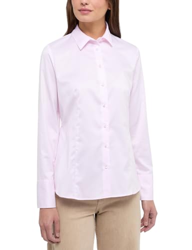 ETERNA Comfort Fit Bluse Langarm Hemdkragen Blickdicht Hellrosa im Sale