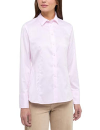 Thumbnail for ETERNA Comfort Fit Bluse Langarm Hemdkragen Blickdicht Hellrosa im Sale
