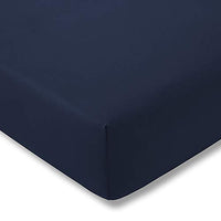 Thumbnail for ESTELLA fitted sheet, twisted jersey | Sapphire | 150x200 cm | suitable for mattresses 140-160 cm (width) x 200-220 cm (length) | dryer-safe and non-iron | 100% cotton | 97% cotton, 3% elastane on sale