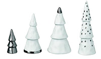 Thumbnail for Räder 88683 Wintertime - Christmas Forest - Decorative Fir Trees - Set of 4 - Porcelain - White/Silver on Sale