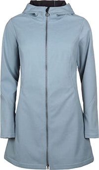 Thumbnail for ELKLINE Women's Softshell Jacket Soft Skills | Hooded Coat, Fitted, Mid-Length | Water-Repellent, Windproof | 2013052, Color: Ash Blue, on Sale