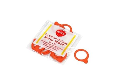 Weck Gummidichtungen/Ringe, mm, 6 Stück Passend für WECK-Modelle 756 757 788 789 Rot im Sale