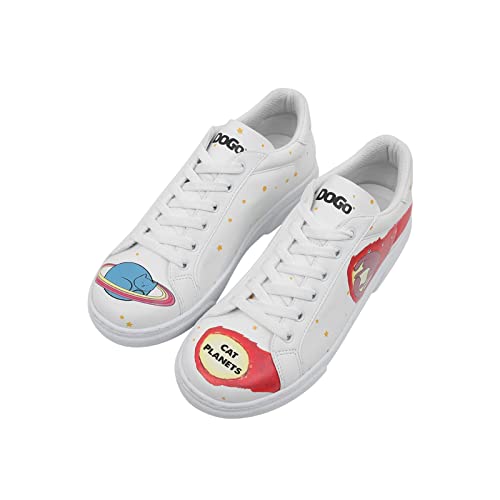 DOGO Vegane Damen Ace Sneakers - Cat Planets (eu_Footwear_Size_System, Adult, Women, Numeric, medium, Numeric_41) im Sale