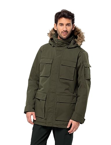 Jack Wolfskin Herren Glacier Canyon Parka, Island Moss, im Sale