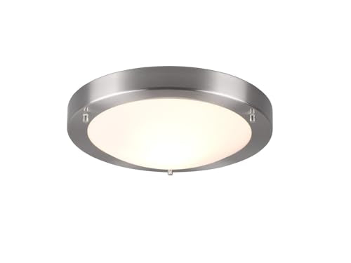 Trio Leuchten Deckenleuchte 6801011-06 Condus, Metall chromfarbig, Glas opal matt weiß, exkl. 1 x E27 im Sale