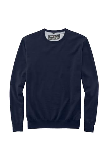 Marvelis Herren Pullover Casual Fit Rundhals Einfarbig Marine, im Sale