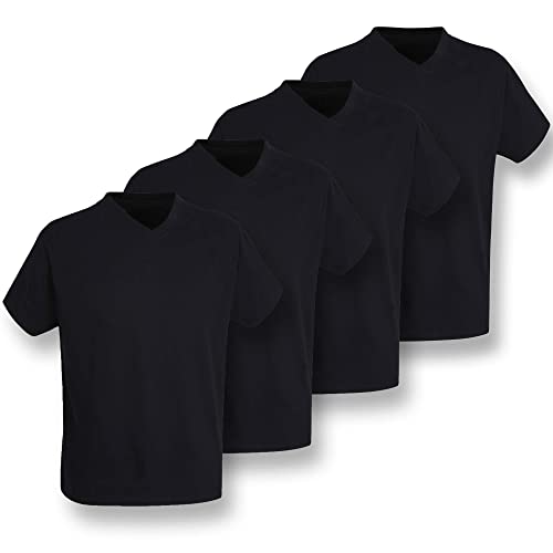 Götzburg Men's T-Shirts V-Neck 741275 4-pack, Color: Black, on Sale