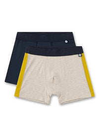 Thumbnail for Sanetta Jungen-Hipshorts (Doppelpack) Graumelange & Blau | Hochwertige und nachhaltige Unterhose für Jungen aus Baumwolle. Inhalt: 2er Set Unterwäsche für Jungen 092 im Sale