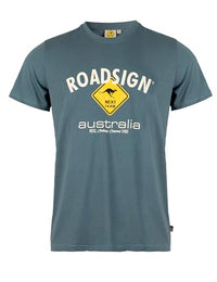 Thumbnail for ROADSIGN australia Herren T-Shirt mit Logo-Aufdruck und Rundhalsausschnitt, 100% Baumwolle grau | 3 im Sale