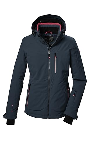 killtec Damen SkijackeFunktionsjacke mit abzippbarer Kapuze und Schneefang KSW WMN SKI JCKT, hellpetrol, 44, 41970-000 im Sale