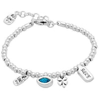 Thumbnail for UNO de 50 Armband versilbert mit Kristall, Talla M, Silber Kristall Metall, Kein Edelstein im Sale