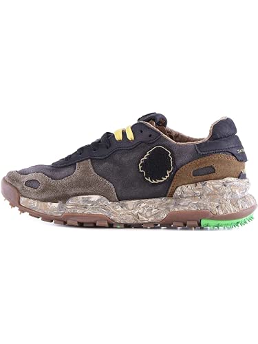 Satorisan - Casual Sneaker Herren - Chacrona Premium - Vintage Leder Sportschuhe Bequem, Nachhaltig und Dauerhaft - Farbe Black Khaki - im Sale