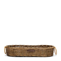Thumbnail for Riviera Maison Bread Basket, Bread Bin, Bread Storage, Woven, Handmade - Rustic Rattan Fresh Baquette Basket - Brown - (LxWxH) 14x40x8 on Sale