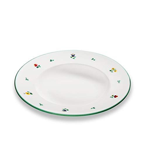 GMUNDNER KERAMIK Pasta plate Gourmet Diameter: 29 cm Scattered flower tableware, handmade in Austria on sale