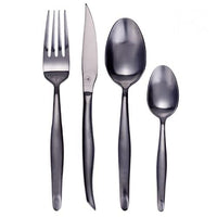Thumbnail for LAGUIOLE - LAGUIOLE Ménagère Besteckset Kaffeelöffel Suppenlöffel Gabel Messer Set 4 Convives, Mattschwarz, 16 Teile im Sale