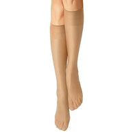 Thumbnail for Nur Die Knie Seidenfein 15 DEN transparente Nylon Fein-Kniestrümpfe seidig glänzend breiter Komfortbund Damen im Sale