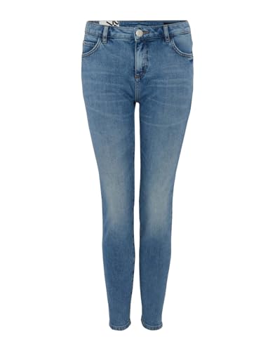 OPUS Damen Slim | Slim Jeans Evita Mid Rise mit Stretch-Anteil Light Casual Blue, L30 im Sale