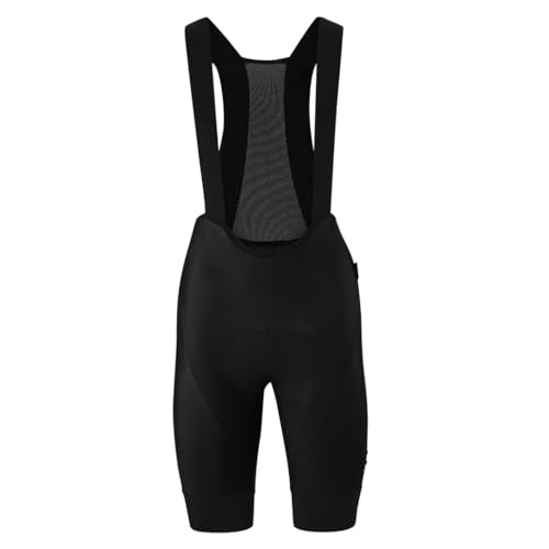 Gonso SQlab GO Bib W, Kurze Damen Träger-Radhose, Tights mit ergonomischem SQlab Sitzpolster, Innovative Schnittführung ohne Seitennaht, Enganliegende Passform, Schwarz, im Sale