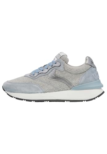 VOILE BLANCHE Sneakers aus Leder und Gewebe, Beige 39 im Sale