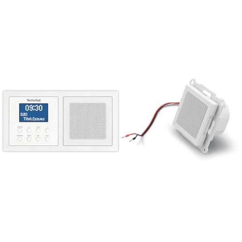 TechniSat DIGITRADIO UP 1 - DAB+ Unterputzradio zur Anbringung in jeder Doppel Unterputzdose & Lautsprecher zu DIGITRADIO UP 55 – Einzel Unterputz Speaker im Sale