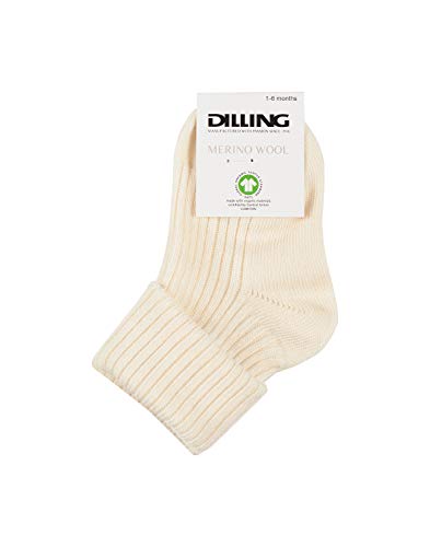 Dilling baby socks made of organic merino wool natural 6-12 months on sale