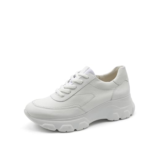 Paul Green Damen Sneaker, Frauen Low-Top Sneaker,Strassenschuhe,Freizeitschuhe,Turnschuhe,Laufschuhe,schnürschuhe,schnürer,Beige (Almond),38 im Sale
