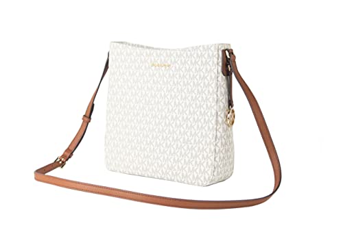 Michael Kors Jet Set Travel Large Messenger Crossbody Shoulder Bag Vanilla Signature im Sale
