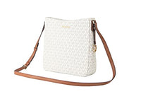Thumbnail for Michael Kors Jet Set Travel Large Messenger Crossbody Shoulder Bag Vanilla Signature im Sale
