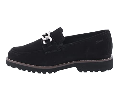 Sioux Damen Meredith Mokassin, Schwarz, 38.5 EU Weit im Sale