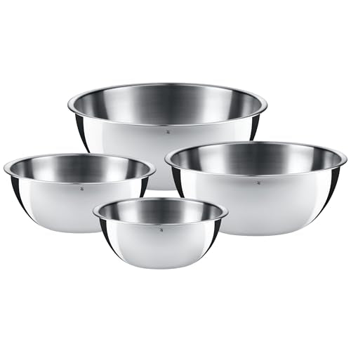 WMF Gourmet Schüsselset 4-teilig, Edelstahl Schüsseln für die Küche 1,0l - 3,5l, Rührschüssel, Salatschüssel, Servierschüssel, Cromargan, stapelbar im Sale