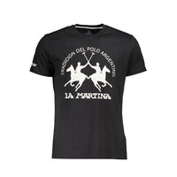 Thumbnail for La Martina Schwarzes Baumwoll-T-Shirt für Herren, Schwarz, im Sale