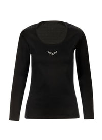 Thumbnail for Trigema Damen Langarmshirt mit Swarovski Elements, Einfarbig, im Sale