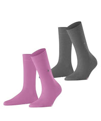 Thumbnail for Burlington Damen Socken Everyday Multipack W So Baumwolle einfarbig 2 Paar, Rosa Peony 8042, 36-41 im Sale