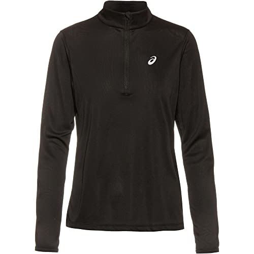 asics Core 1/2 Zip Langarm Top Damen schwarz im Sale