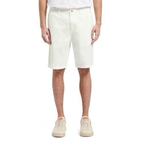Scotch & Soda Men's Stuart-Chino Casual Shorts, White, 38 im Sale